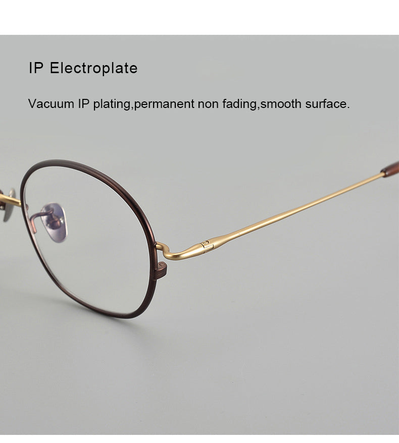 Krasivyy Unisex Full Rim Irregular Round Titanium Eyeglasses 45960.
