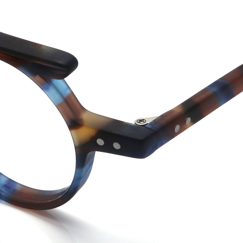 Muzz Unisex Full Rim Round Double Bridge Acetate Eyeglasses P596 — view 1 | Muzz at FuzWeb