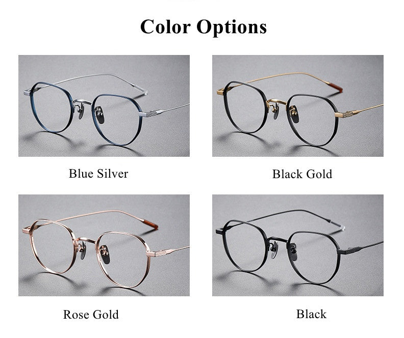 Chashma Ochki Womens Full Rim Flat Top Oval Titanium Eyeglasses 84803 — view 6 | Chashma Ochki at FuzWeb