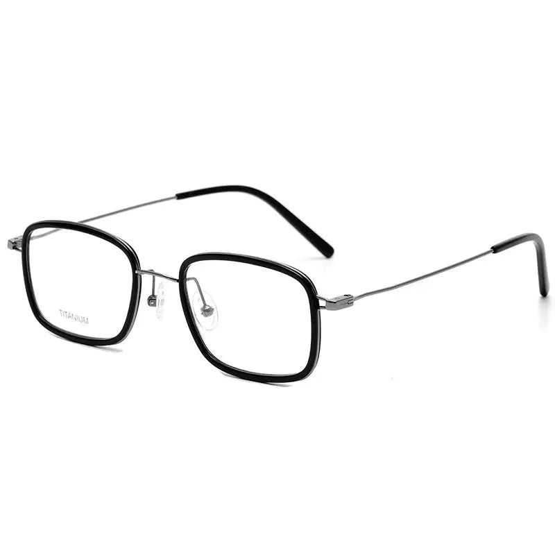 Krasivyy Unisex Full Rim Square Acetate Titanium Eyeglasses 16046.