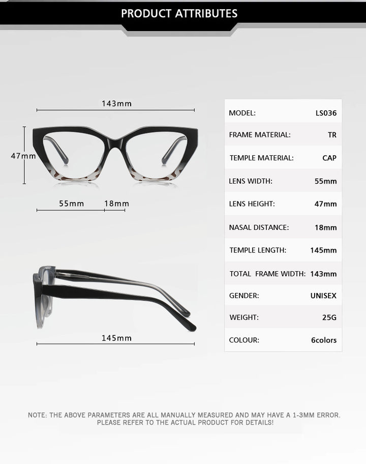 Kansept Womens Full Rim Cat Eye Tr 90 Alloy Reading Glasses 62036 — view 1 | Kansept at FuzWeb