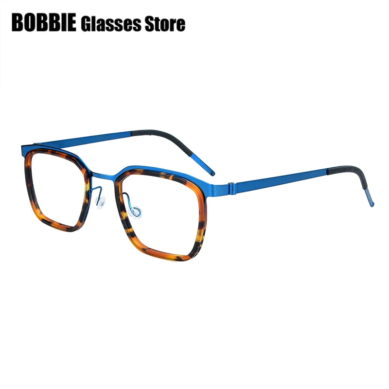 Bobbie Women's Full Rim Square Titanium Acetate Eyeglasses 976569