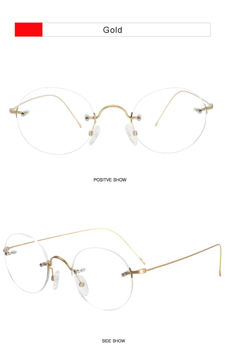 Krasivyy Womens Rimless Round Titanium Eyeglasses Kr8635 — view 9 | Krasivyy at FuzWeb