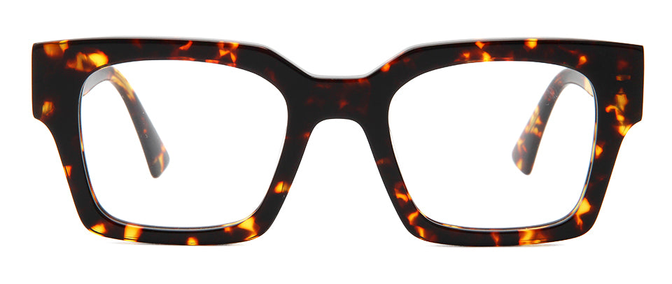 Esnbie Unisex Full Rim Square Brow Line Thick Acetate Eyeglasses 230581.