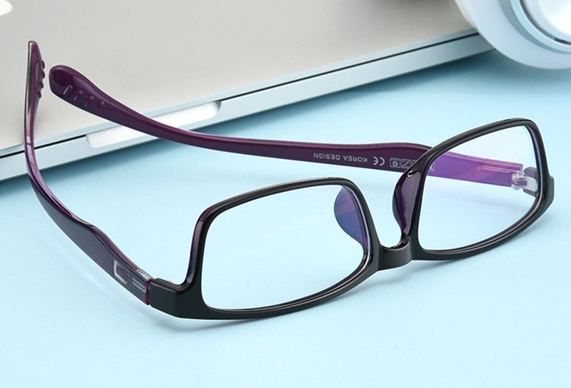 Chashma Mens Full Rim TR 90 Resin Titanium Rectangle Frame Eyeglasses 2300 — view 1 | Chashma at FuzWeb