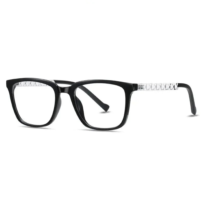 Chashma Ottica Unisex Full Rim Square Tr 90 Titanium Eyeglasses 474017