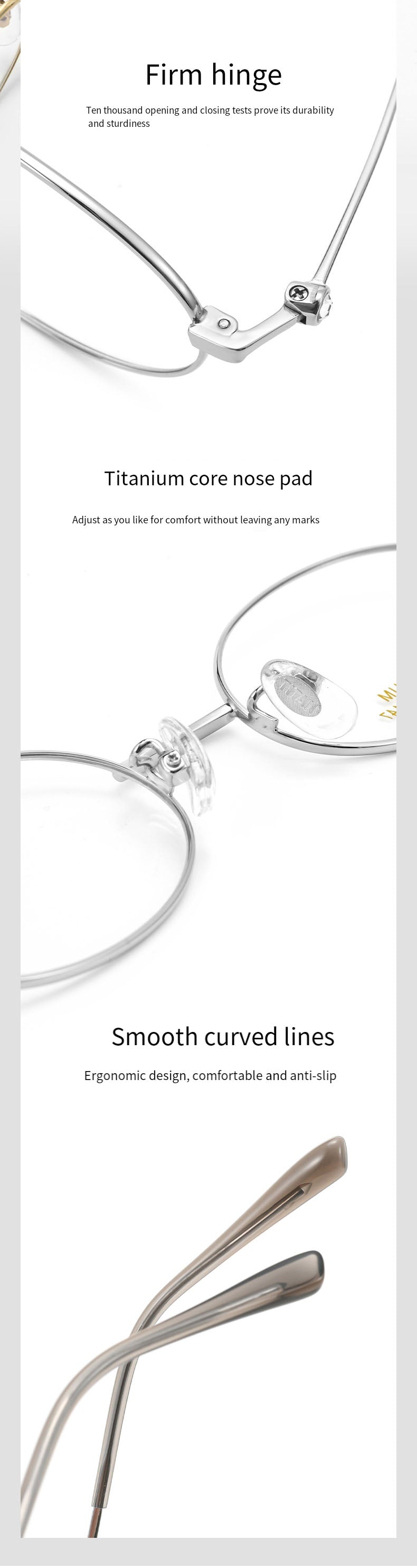 Kansept Womens Rimless Oval Titanium Frames 938050 — view 2 | Kansept at FuzWeb