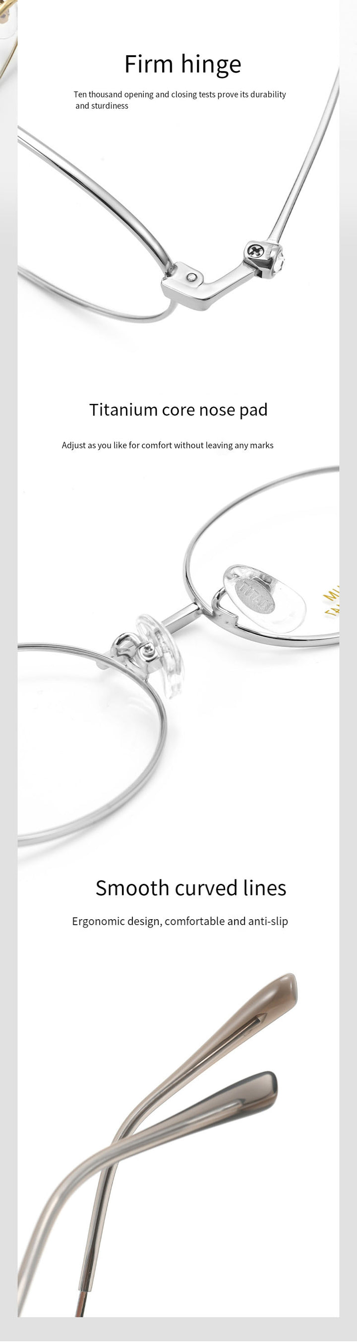 Kansept Womens Rimless Oval Titanium Frames 938050 — view 2 | Kansept at FuzWeb