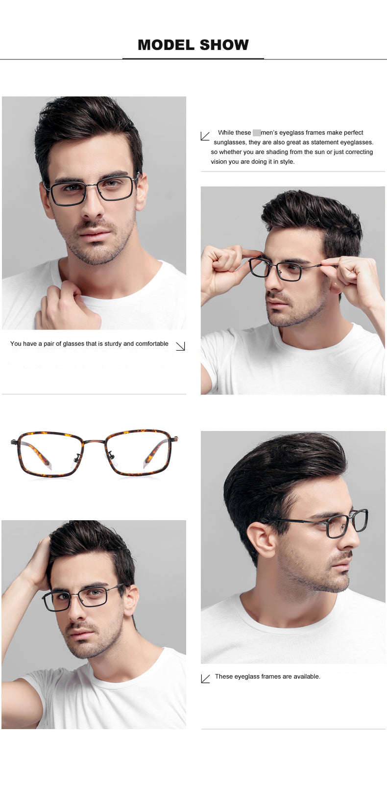 Oveliness Unisex Full Rim Square Alloy Eyeglasses 0037.