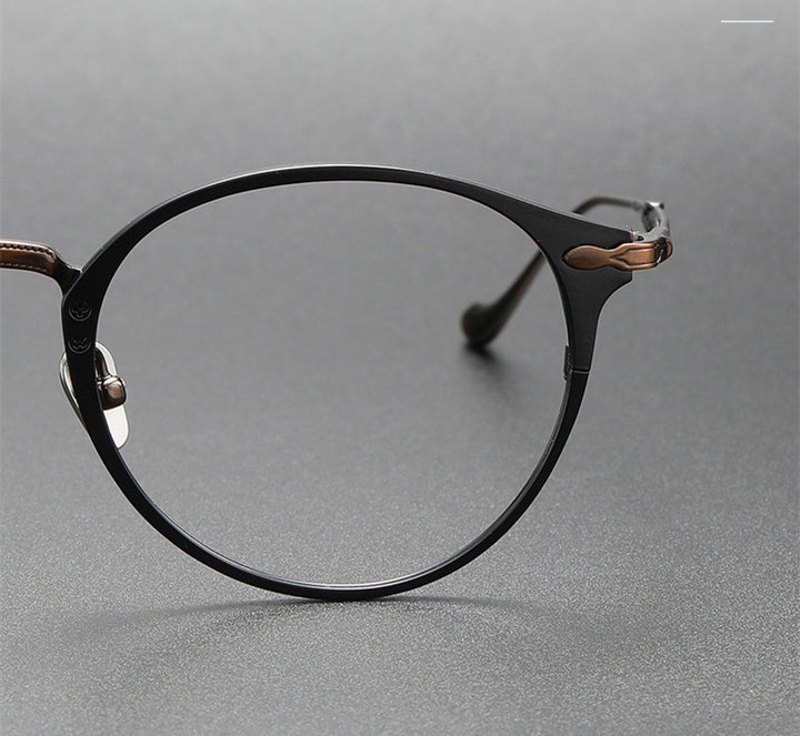 Aimee Unisex Full Rim Oval Round Titanium Eyeglasses 3112 — view 6 | Aimee at FuzWeb