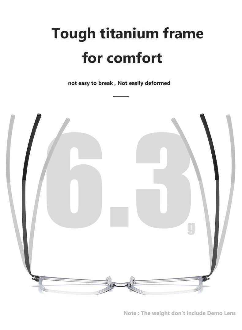 Oveliness Unisex Full Rim Square Acetate Titanium Eyeglasses.