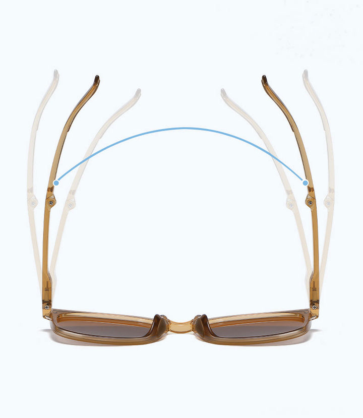 Zirosat Unisex Full Rim Square Alloy Foldable Sunglasses WT7901.