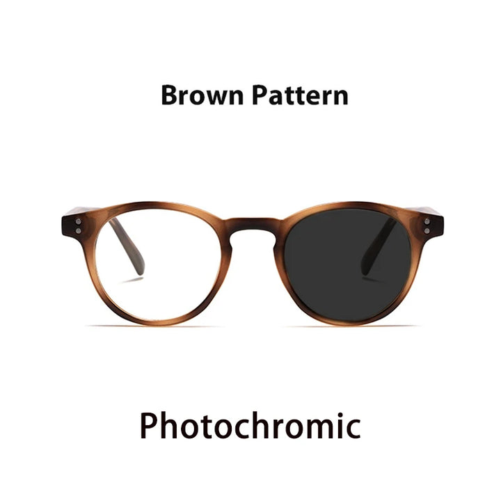 Kocolior Unisex Full Rim Round Acetate Hyperopic Reading Glasses 3313.
