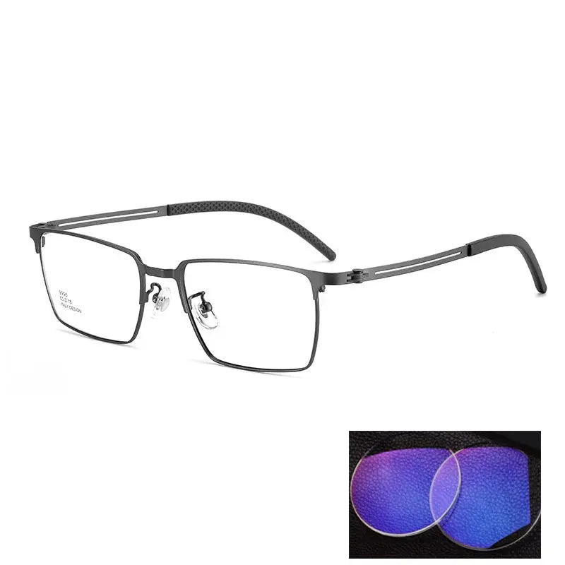Kocolior Unisex Full Rim Polygon Square Alloy Reading Glasses 79996.