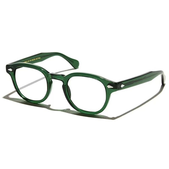Yimaruili Unisex Full Rim Round Acetate Eyeglasses Three Sizes Y1915.