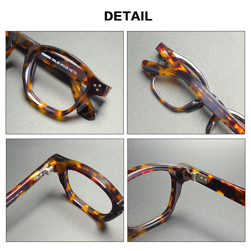 Gatenac Unisex Full Rim Oval Square Acetate Reading Glasses G66302 — view 2 | Gatenac at FuzWeb