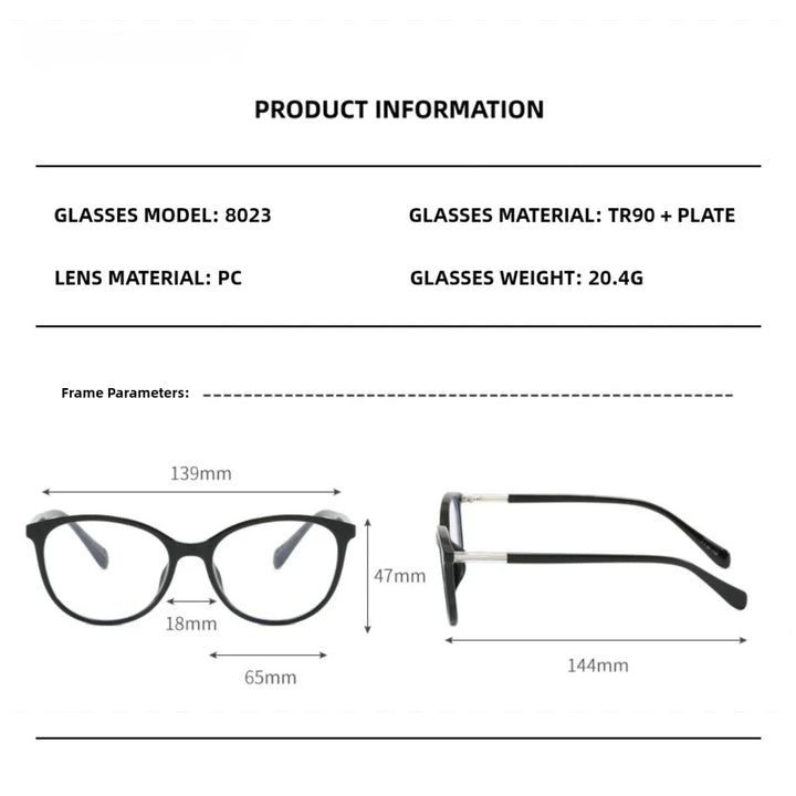 Kansept Womens Full Rim Round Tr 90 Titanium Reading Glasses 80234 — view 2 | Kansept at FuzWeb
