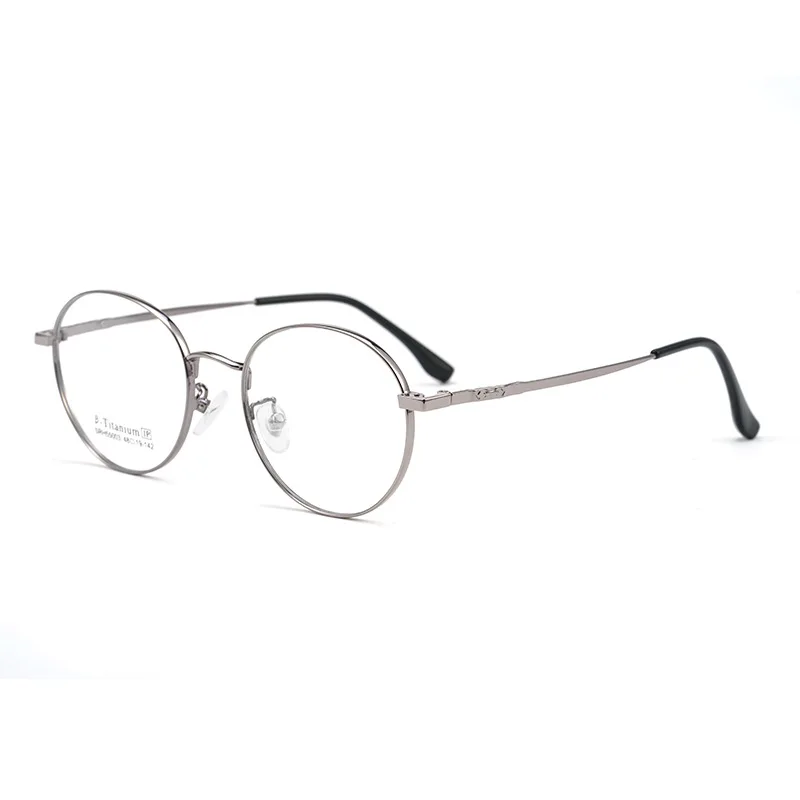 Gmei Optical SRH55003 women's round titanium alloy prescription eyeglasses — view 3