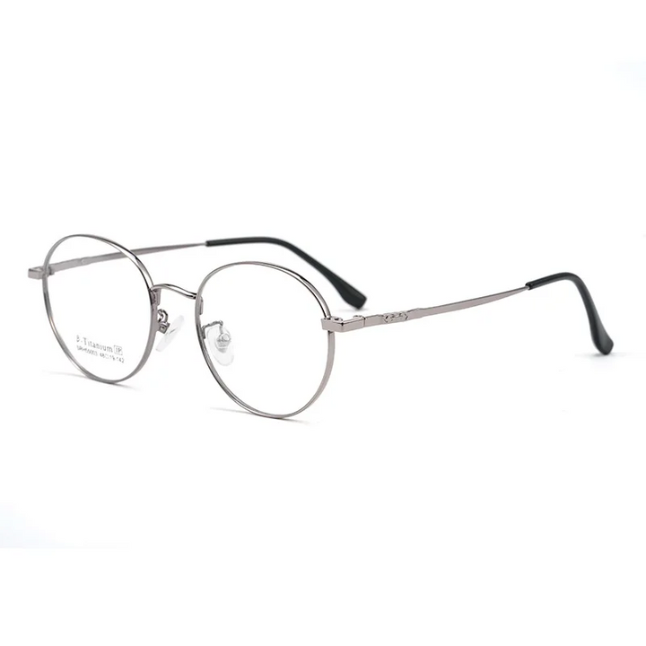 Gmei Optical SRH55003 women's round titanium alloy prescription eyeglasses — view 3