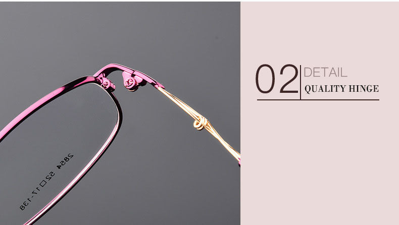 Womens Full Rim Oval Eyeglasses Alloy Frame 2854 — view 10 | Bclear at FuzWeb