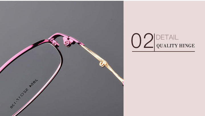 Womens Full Rim Oval Eyeglasses Alloy Frame 2854 — view 10 | Bclear at FuzWeb