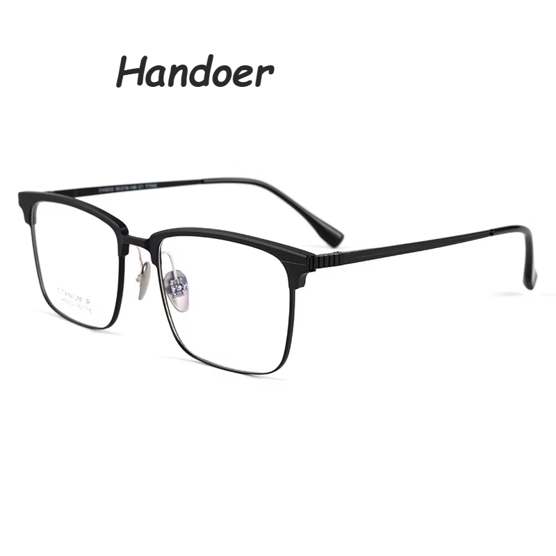 Handoer Women's Full Rim Square Titanium Eyeglasse 99202