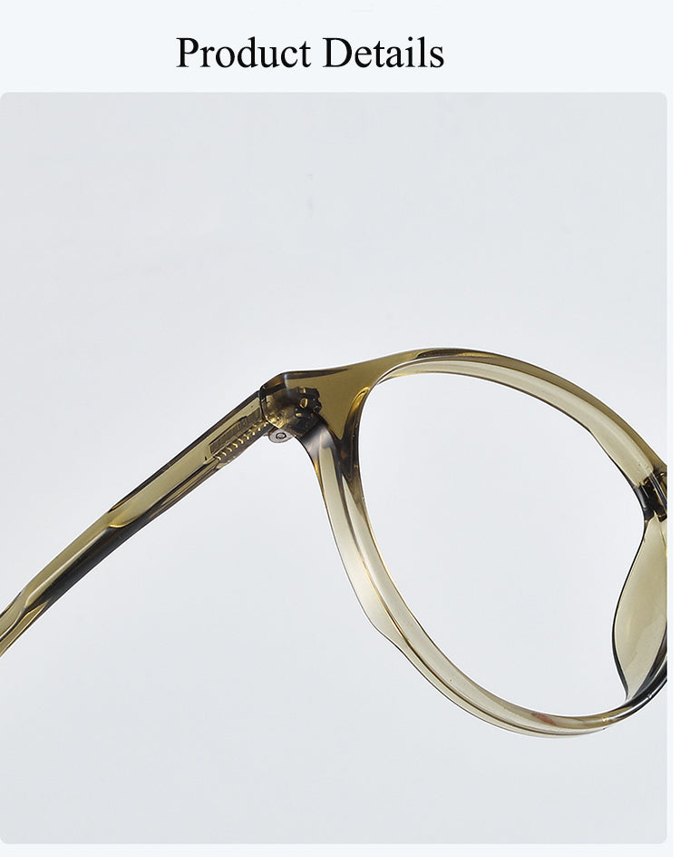 Bclear Unisex Full Rim Round Tr 90 Titanium Eyeglasses 90302 — view 3 | Bclear at FuzWeb