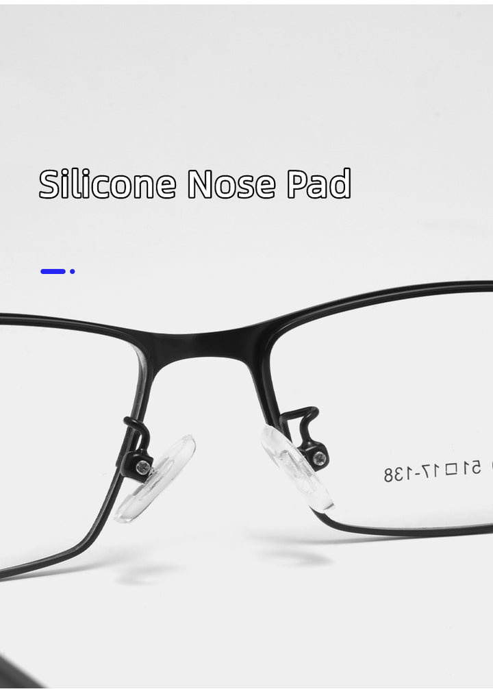 Kocolior Unisex Full Rim Square Alloy Reading Glasses 56198 — view 2 | Kocolior at FuzWeb