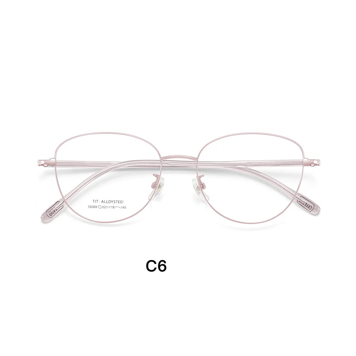 Gmei Optical 35069 women's cat eye alloy prescription eyeglasses — view 3