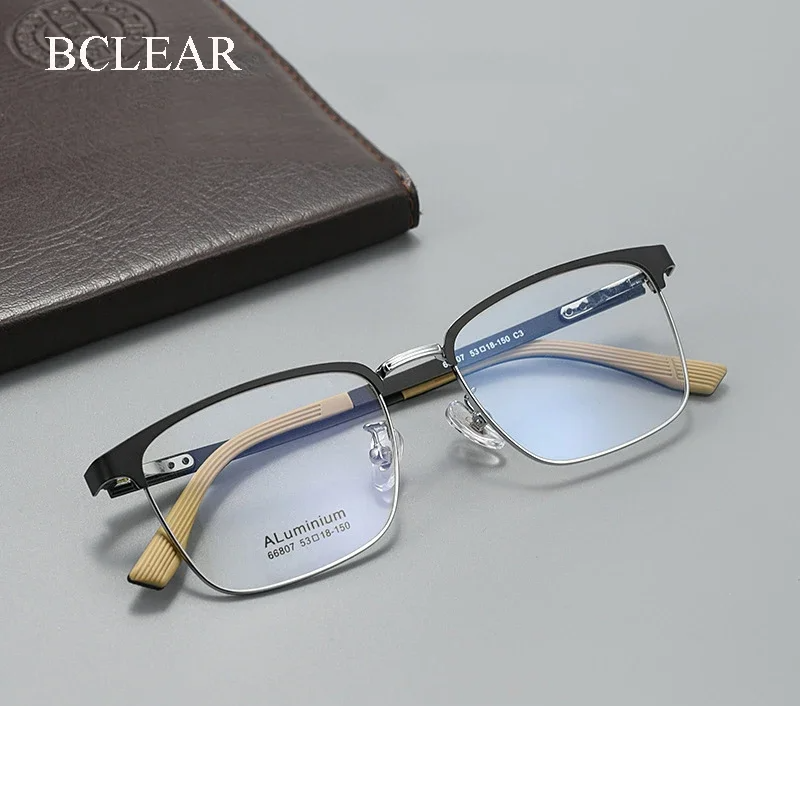 Bclear Women's Full Rim Square Aluminum Magnesium Eyeglasses 668073