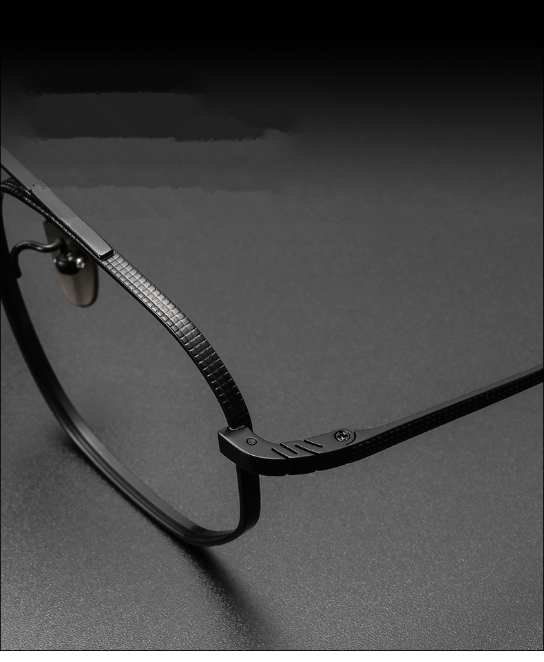 Aimee Unisex Full Rim Big Square Double Bridge Titanium Eyeglasses 5816 — view 4 | Aimee at FuzWeb
