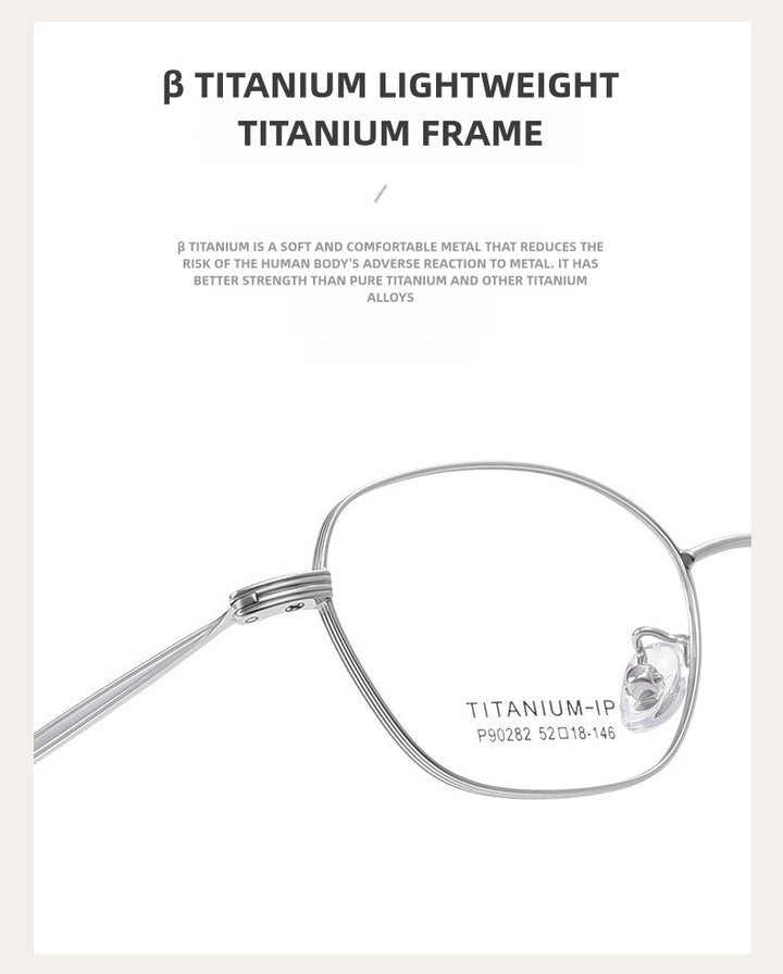 Kansept Womens Full Rim Polygon Titanium Reading Glasses 90282 — view 1 | Kansept at FuzWeb