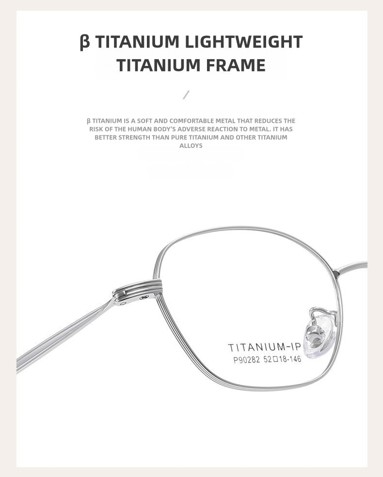 Kansept Womens Full Rim Polygon Titanium Reading Glasses 90282 — view 1 | Kansept at FuzWeb