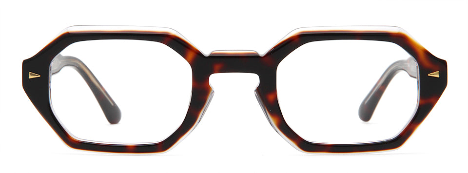 Esnbie Unisex Full Rim Hexagon Acetate Eyeglasses 241777.