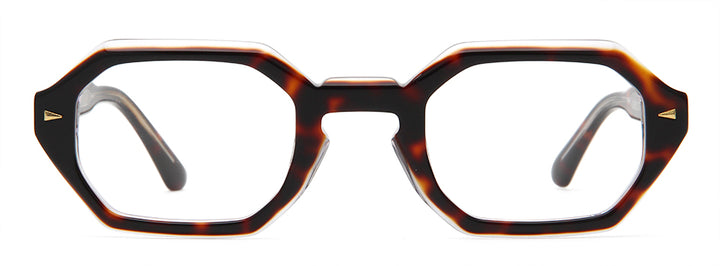 Esnbie Unisex Full Rim Hexagon Acetate Eyeglasses 241777.