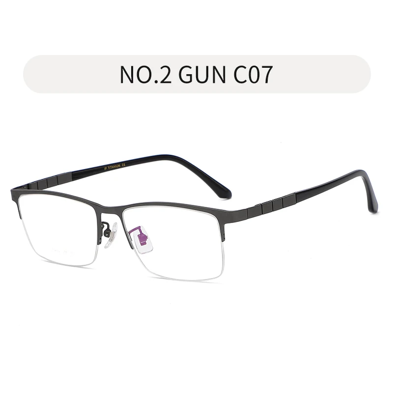 Reven Jate Unisex Semi Rim Square Acetate Titanium Eyeglasses 371075