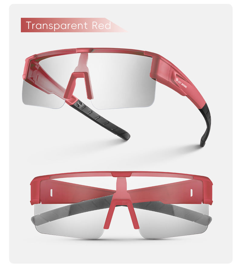 West Biking Unisex Semi Rim Square Over Frame Polycarbonate Sunglasses 770703.