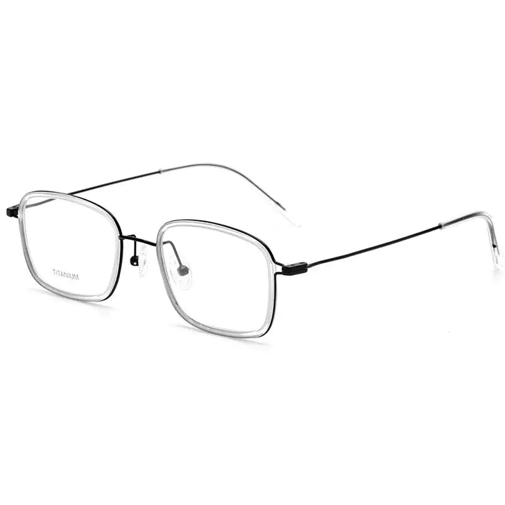 Krasivyy Unisex Full Rim Square Acetate Titanium Eyeglasses 16046.