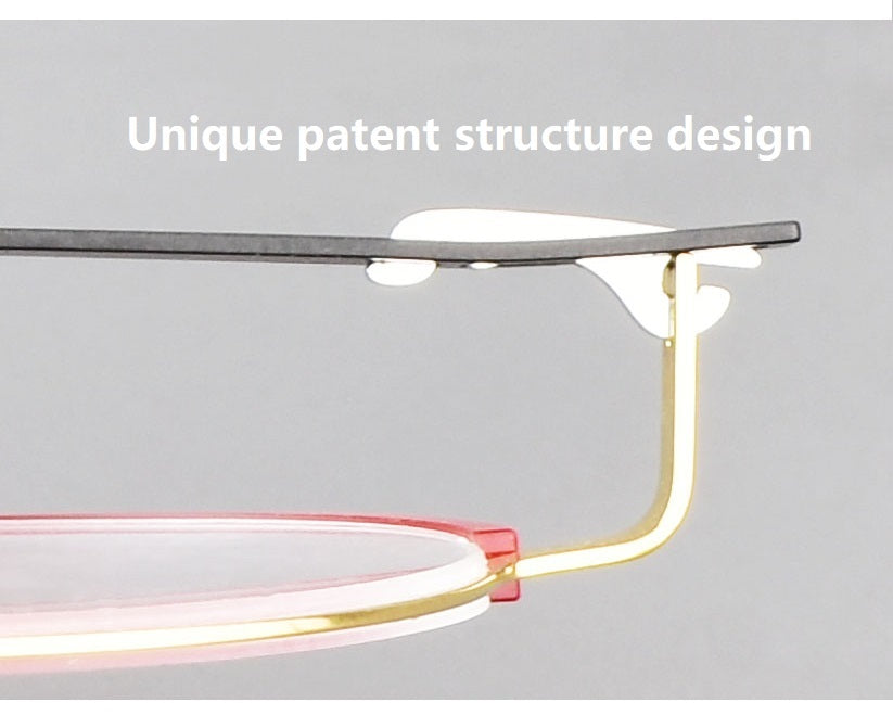 Aimee Womens Full Rim Oval Screwless Titanium Eyeglasses 99805 — view 2 | Aimee at FuzWeb