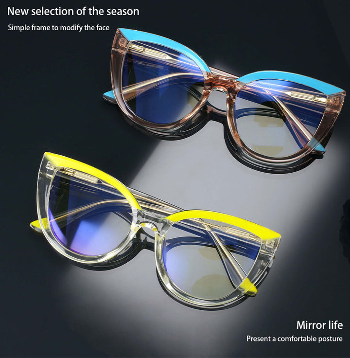CCspace Womens Full Rim Cat Eye Tr 90 Titanium Reading Glasses R54637 — view 1 | CCspace at FuzWeb