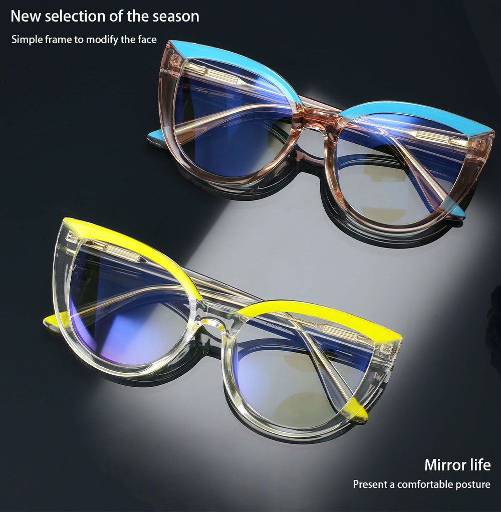 CCspace Womens Full Rim Cat Eye Tr 90 Titanium Reading Glasses R54637 — view 1 | CCspace at FuzWeb