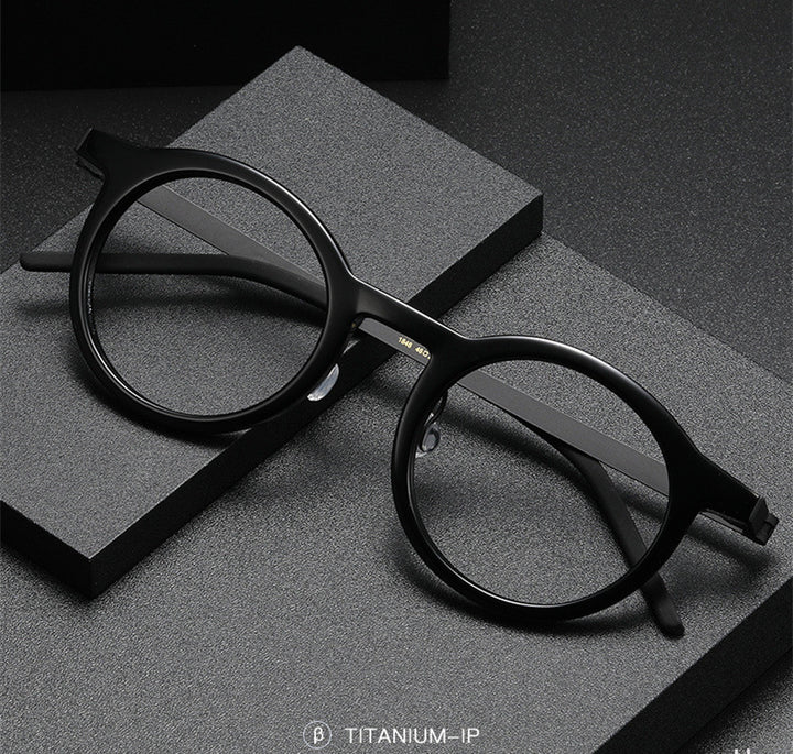 Aimee Womens Full Rim Round Titanium Acetate Eyeglasses 481846 — view 1 | Aimee at FuzWeb