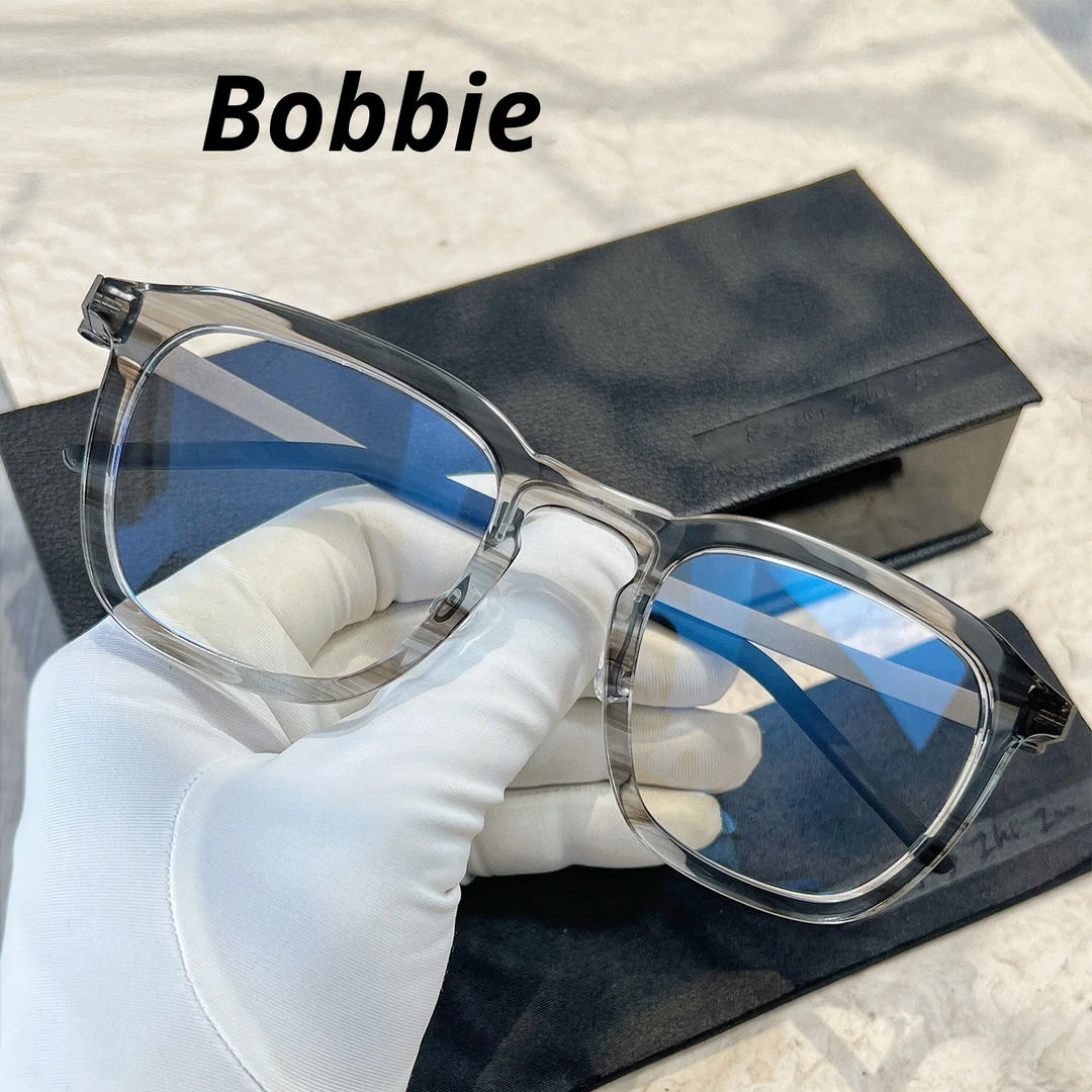 Bobbie Unisex Full Rim Square Titanium Acetate Eyeglasses 671263