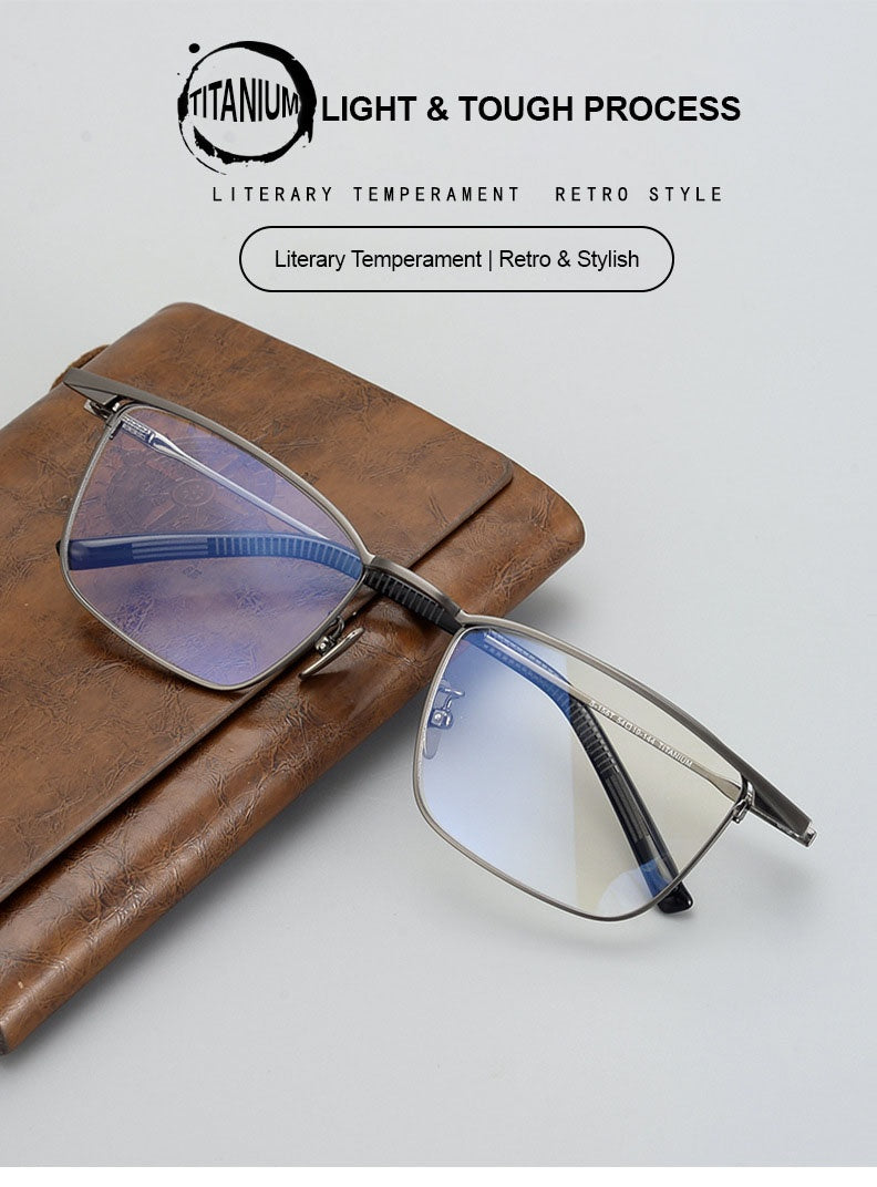 Chashma Unisex Full Rim Big Square Brow Line Titanium Eyeglasses 881156 — view 2 | Chashma at FuzWeb