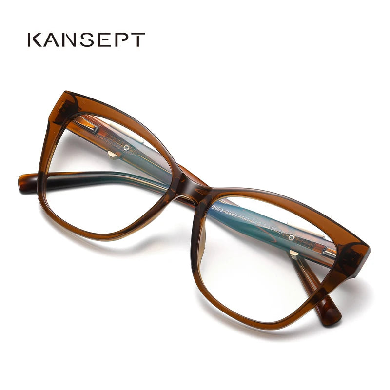 Kansept Womens Full Rim Square Cat Eye Acetate Reading Glasses 2909 — view 1 | Kansept at FuzWeb