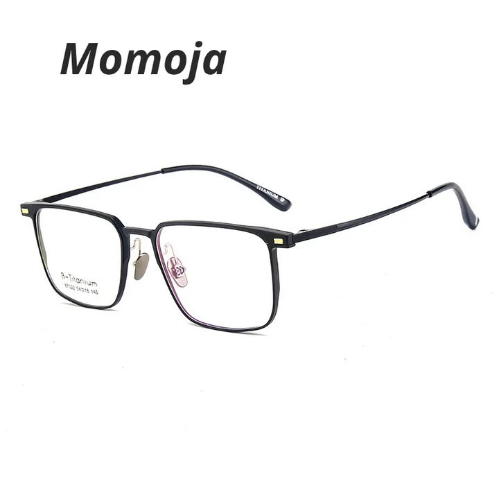 Momoja Men's Full Rim Square Al Mg Titanium Eyeglasses 787022