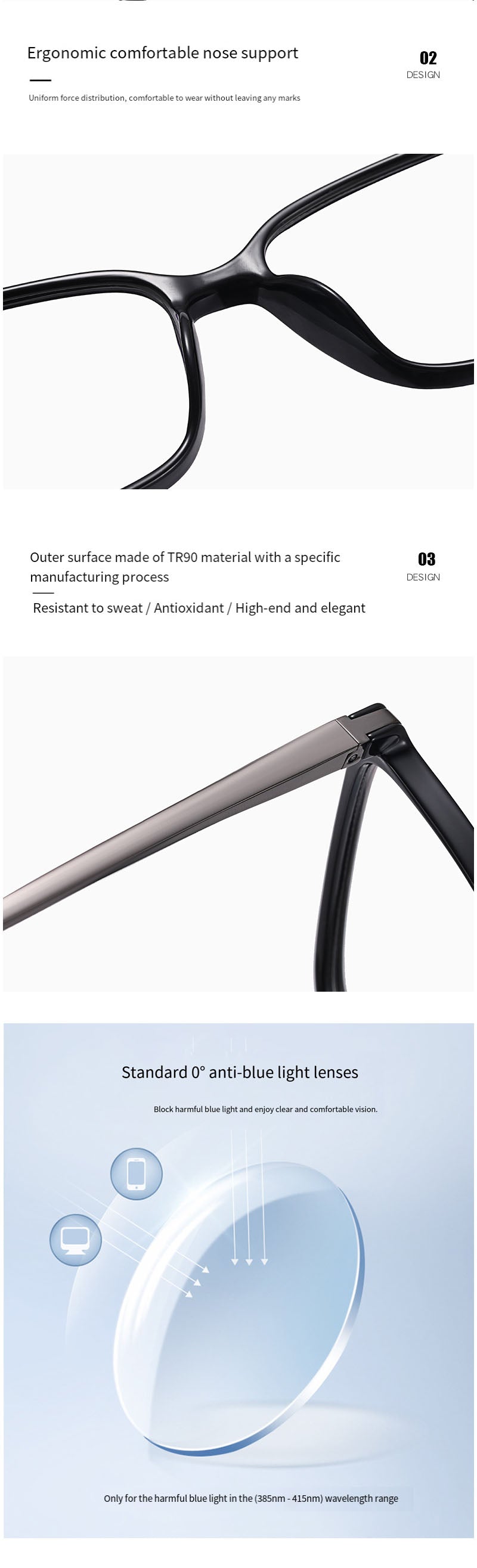Kansept Womens Full Rim Rectangle Tr 90 Titanium Frames 953550 — view 1 | Kansept at FuzWeb