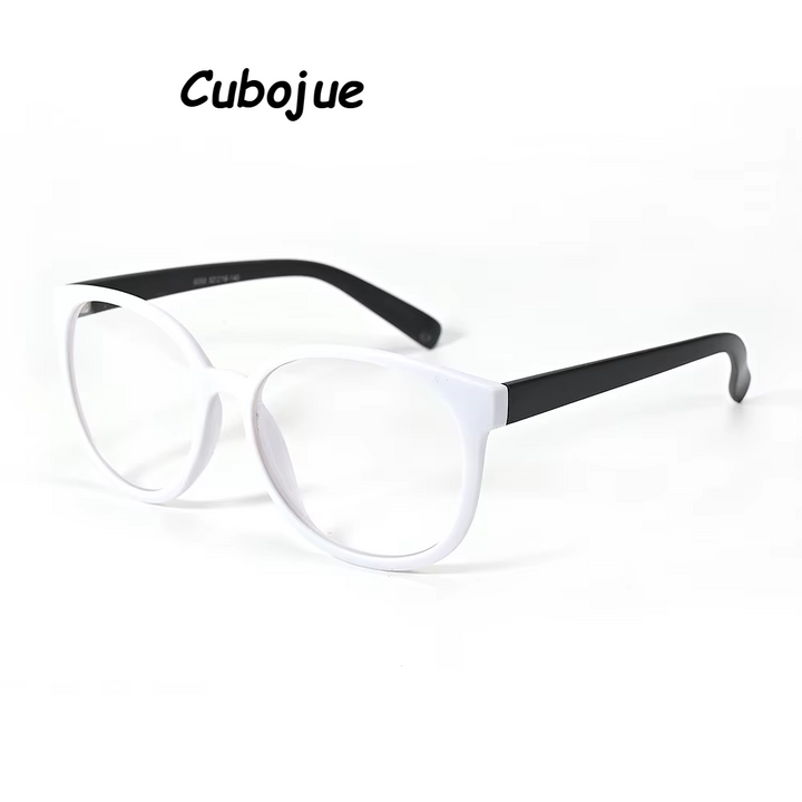 Cubojue Women's Full Rim Oval Square Tr 90 Titanium Reading Glasses 55140