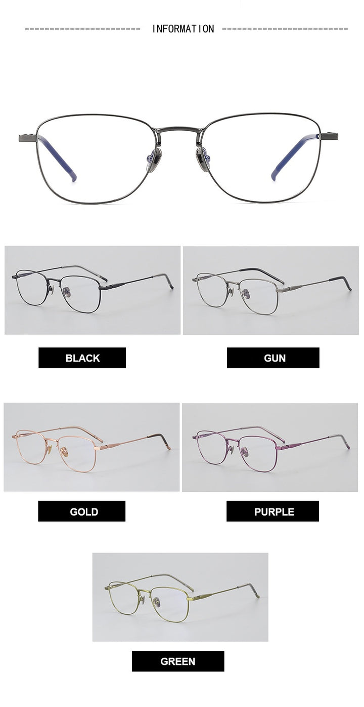 Chashma Unisex Full Rim Polygon Square Titanium Eyeglasses 887465.
