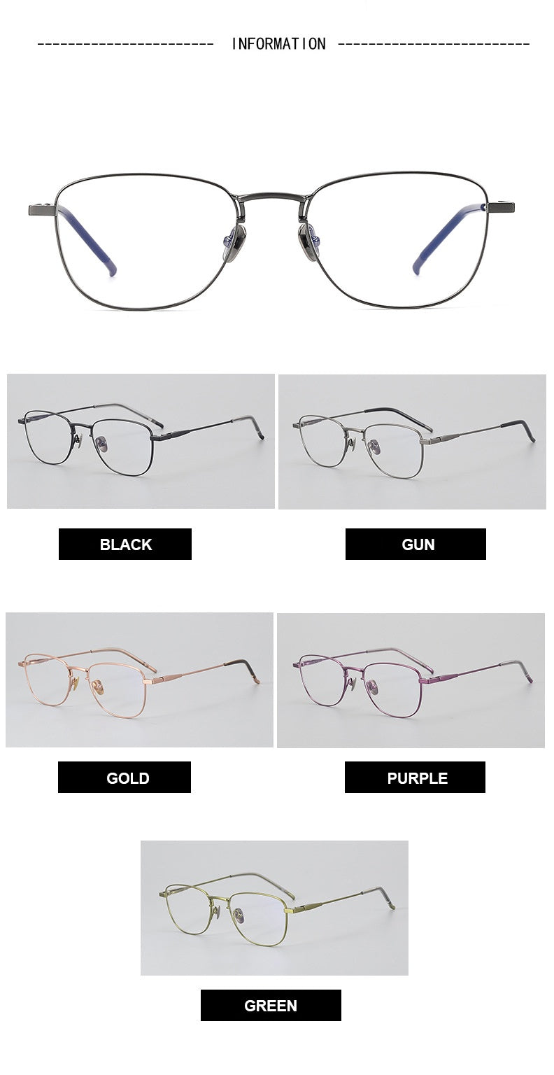 Chashma Unisex Full Rim Polygon Square Titanium Eyeglasses 887465.